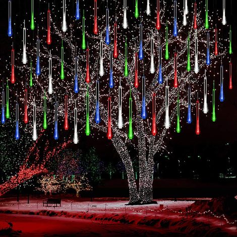 Guirlande Lumineuse À Icicles - 8 Tubes De 30 Cm - 192 Led - Étanche Ip65 - Pour Décoration Extérieure Intérieure - 1 Pièce (1/5)
