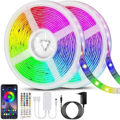 Bande LED Flexible - - 20m - Multicolore - Télécommande 40 Boutons - Intérieur (1/4)