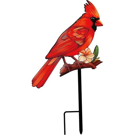 Tuteur de jardin Cardinalis rouge motif (1/5)