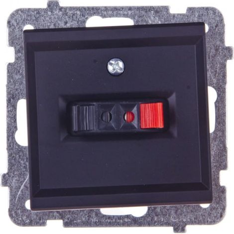 Presa per altoparlante singolo Sonata, colore nero metallizzato GG-1R/m/33