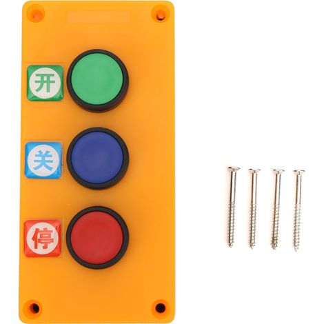 Porte manuelle bouton interrupteur à réinitialisation automatique, commutateur trois voies industriel, accessoire de fournitures (1/5)
