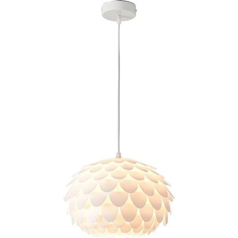 Échelle de Poisson Ovale Blanc Moderne Échelle de Pendentif Acrylique avec pour décoration de Maison élégante Chandelier idéal pour l'étude la Salle à Manger de la Chambre à Coucher (1/5)