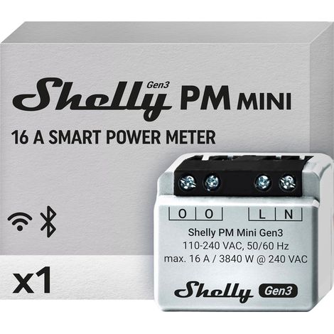 Shelly Plus PM Mini Gen 3 Relè smart mini