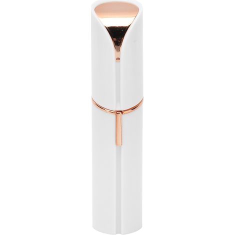 Tondeuse à poils du visage électrique en forme de rouge à lèvres, mini rasoir léger rechargeable par USB, épilateur visage pour femmes, blanc (1/5)