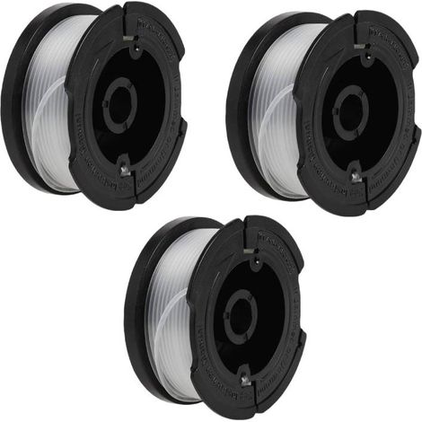 Ricambio per BLACK+DECKER AF-100-3ZP, accessori per testina tagliabordi, filo di taglio, confezione da 3 (1/4)
