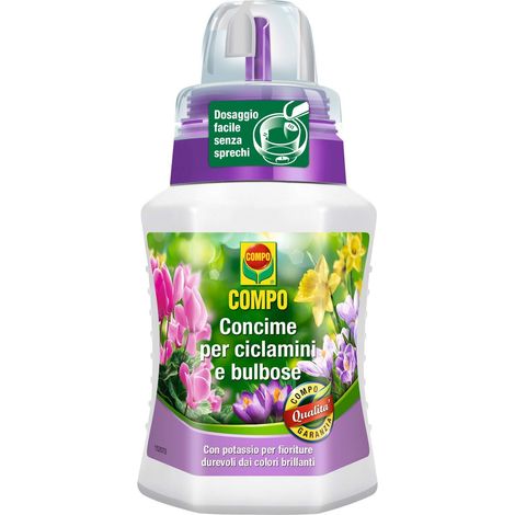 COMPO Concime per Ciclamini e Bulbose, Ad Alto Tenore di Potassio e Fosforo, 250 ml (1/5)