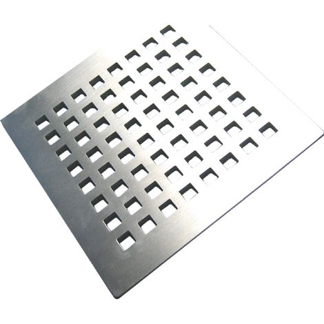 Grille en acier inoxydable HL066Q.1E QUADRA 138x138 mm