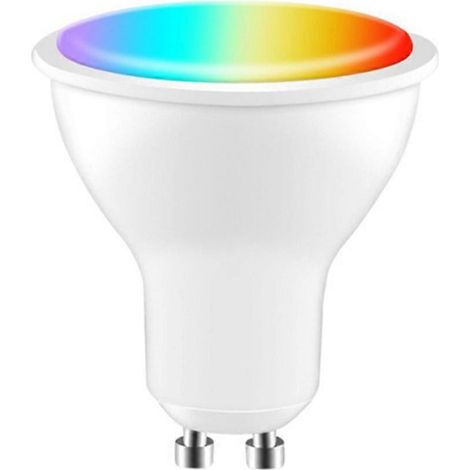 Ampoule LED intelligente Tuya GU10, intensité variable, 5 W, AC200-240 V, Wi-Fi + Bluetooth, compatible avec l'application Smart Life, Alexa et Google Home (1 pièce) (1/5)