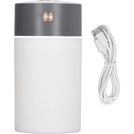 Mini humidificateur portable à brume fraîche de 300 ml avec lumière colorée - Gris, idéal pour la voiture, la maison, le bureau et les voyages. (1/5)