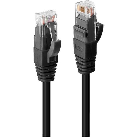 LINDY 45437 RJ45 Câble réseau, câble patch CAT 6 U/UTP 10.00 m noir 1 pc(s) S235432