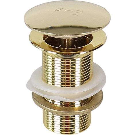 1 Vidange Lavabo Push Up Sans Trop-Plein En Laiton Diamètre 6,7cm Pour Salle De Bain (1/5)