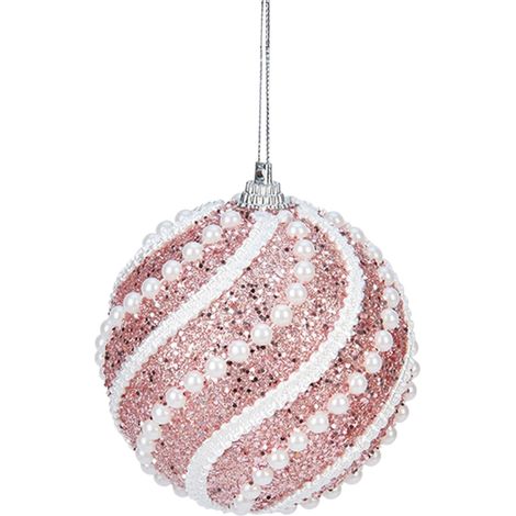 Boule De Décoration - Boule Pendante Pour Arbre De Noël - Poudrée - 1 Pièce (1/5)