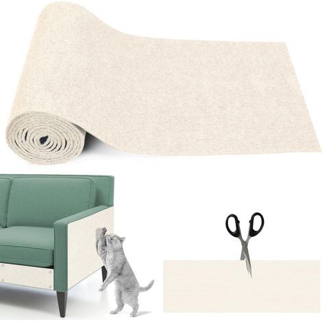 selbstklebende Kratzmatte, 100 x 40 cm, weicher Filz, Möbelschutz, für Katzen (1/5)