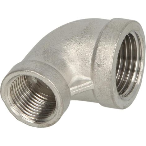Coude 90° réduit en inox 1'' x  1/2'' FF/FF