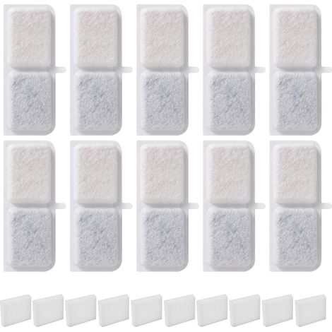 Filtre de fontaine Cat, pour 20 Filtre de fontaine Catit, contient 10 éléments de filtre et 10 éponges filtre (1/5)