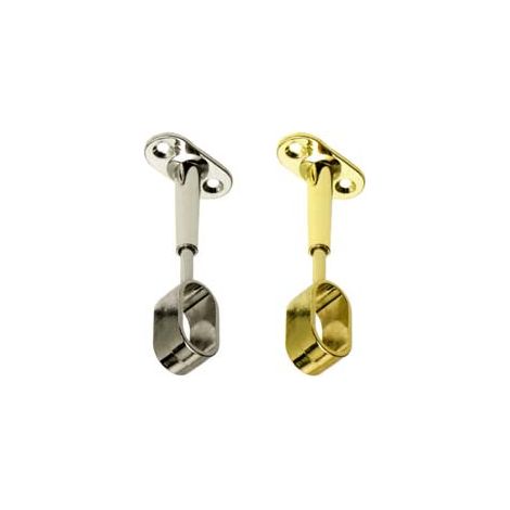 REGGITUBO CENTRALE REGOLABILE OVALE PER ARMADIO- - mm.15x30, cromato - 8 pezzi