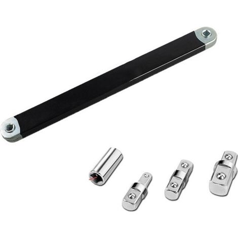 Rallonge à cliquet extensible 39cm – Clé à cliquet double tête réglable en acier à haute teneur en carbone avec têtes adaptatrices (1/5)