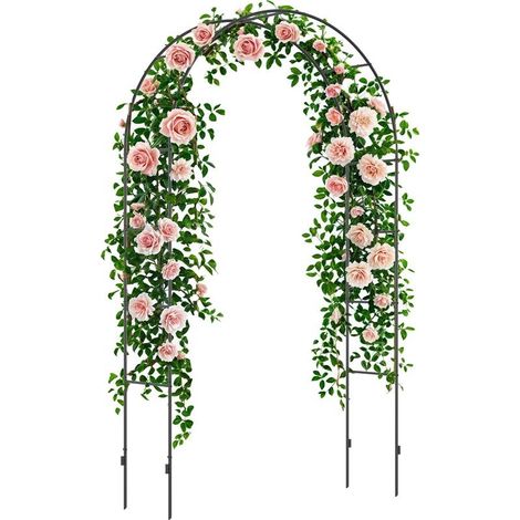 Arche of garden, arche for rosiers grimpantes, mesh for rosiers, metal, black, 1,40 x 0,40 x 2,40 m (1/5)