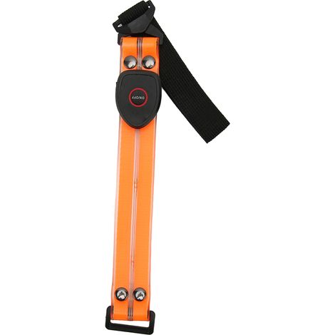 Brassard LED étanche et rechargeable, lumineux de sécurité nocturne pour la marche et la course en extérieur (orange) (1/5)