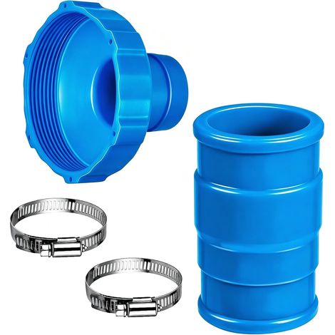 1,5-Zoll-Poolskimmer-Adapter Universeller Anschluss mit Edelstahlflanschen, Standardausführung, werkzeuglose Montage, verstärktes ABS (1/5)