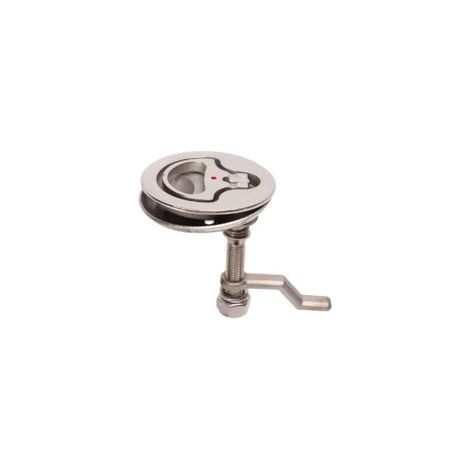 Pestillo de leva para embarcaciones de acero inoxidable 316, pestillo de escotilla ajustable pulido con placa trasera para embarcaciones marinas - Crezuo