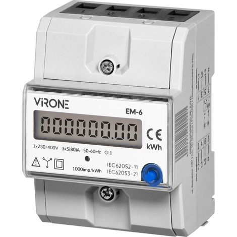 Orno Contatore Elettrico Trifase 80A per Guidacielo DIN