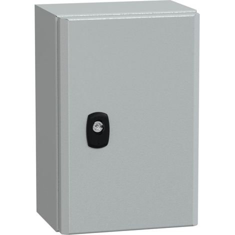 Spacial S3D plain door with mount.plate. H300xW200xD150 IP66 IK10 RAL7035. - NSYS3D3215P (1/3)