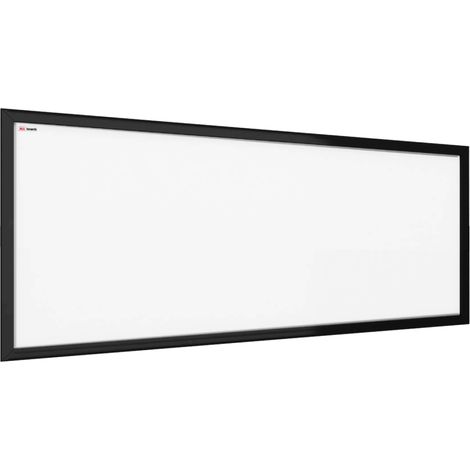 Tableau Blanc Magnétique Effaçable à Sec avec Cadre en Bois Noir 30x70cm