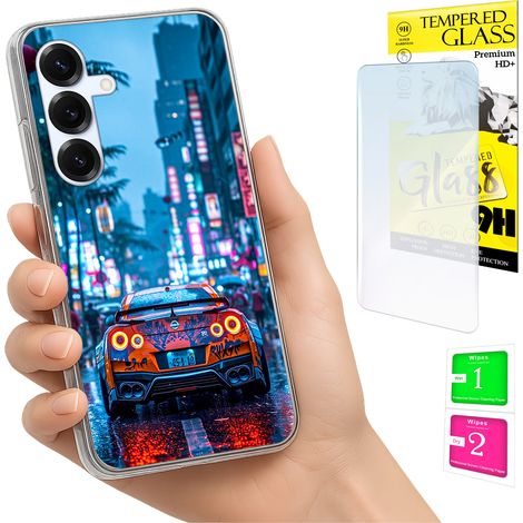 Funda para Samsung Galaxy S25 FE con cubierta para foto, cubierta trasera + cristal 9H (1/5)