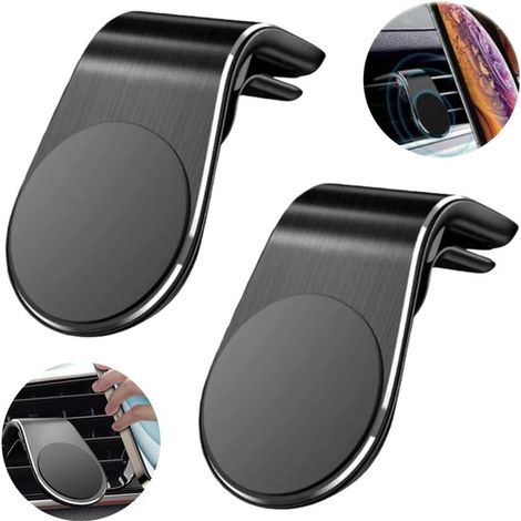 Set da due pezzi - Supporto per telefono da auto - Supporto magnetico per telefono da auto - Supporto per telefono - Regolabile - Design a clip - A forma di L - Adatto per smartphone da 6,7 pollici e