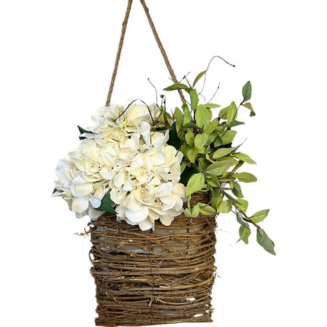 dekorativer Kranz aus Wildblumen zum Aufhängen an der Tür (1/4)