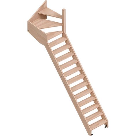 Escalier bois 15 marches - Hauteur à franchir 3.20m - Largeur 0,70m - ALSACE-LDH-320