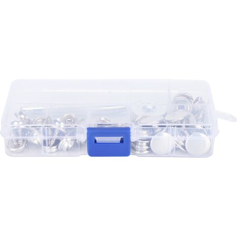 62Pcs Screw Rivet Button Stainless Steel SelfTapping Snap Fastener with Mounting Tool 10mm (1/5)