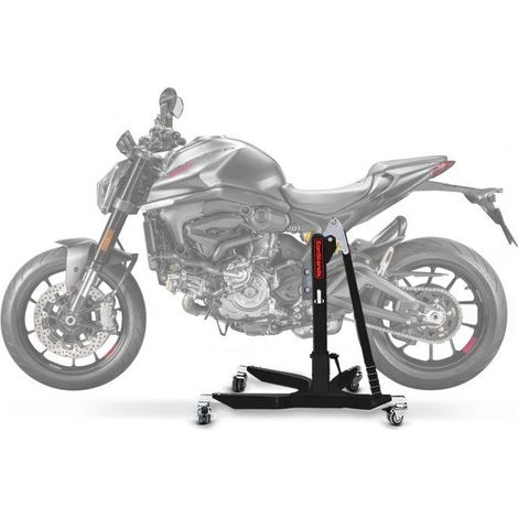 Béquille d'atelier centrale - CONSTANDS - Power-Classic - Ducati Monster 937 (2021-2025) - Capacité 300 kg - Pliable noir mat