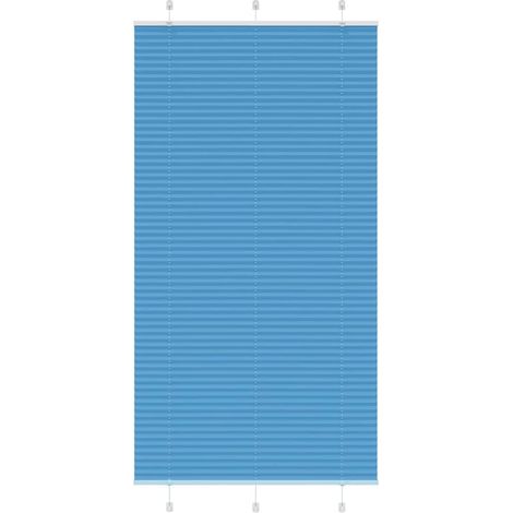 Plissee Blau 110x200 cm Stoffbreite 109,4 cm Polyester