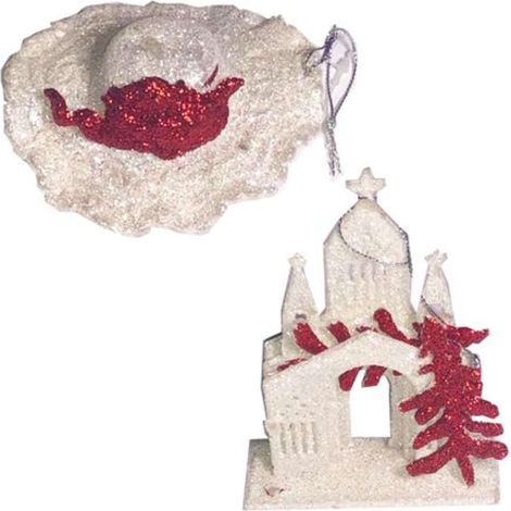 ADDOBBO ROSSO/BIANCO 13cm x1