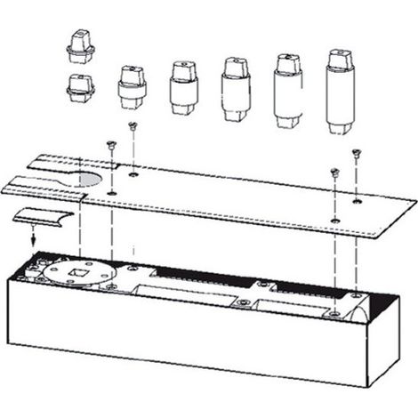 dormakaba  Eje  enchufable  BTS  75/BTS  80  25mm  -  45200407 (1/2)