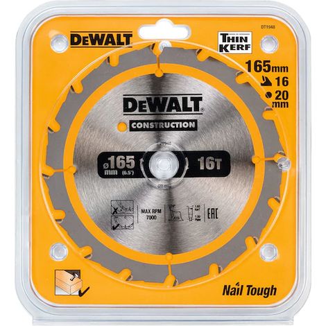 DeWalt DT1948-QZ Lama Sega Circolare 165x20mm 16T (1/2)