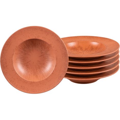 Table Passion - Assiette à pâtes Onyx 27 cm Terracotta (lot de 6) (1/4)