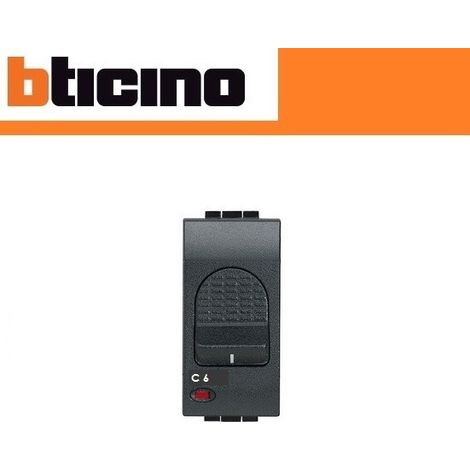 Interruttore Magnetotermico 1P+N 6A 1,5Ka - Living Int  ( BTICINO cod. L4301/6 )