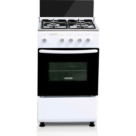 Haeger GC-SW5.005D cocina Cocina independiente Gas Encimera de gas Negro, Blanco