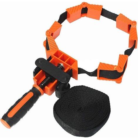 Presse à Cadre, 4m Sangle de Serrage en Plastique et Nylon Serre-Joint d'angle Outil d'Encadrement pour Objets Polygonaux (1/5)