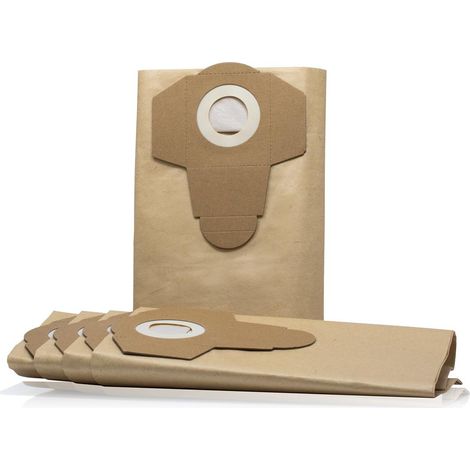 5 sacs d’aspirateur convenant pour Parkside Nass Aspirateur PNTS 30, PNTS 1250/9, PNTS 1300, PNTS 1400, PNTS 1500