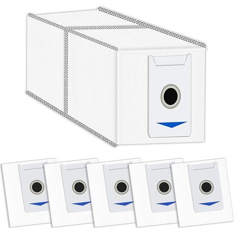 (6 Pièces) M12 Pro+ Sacs à Poussière De Rechange Compatibles Avec Les Aspirateurs Robots Ecovacs Deebot T30 Omni/T30 Pro Omni/M12 Pro+/T30/T30 Max, Avec Filtre à Charbon Actif, Sacs Jetables (1/5)