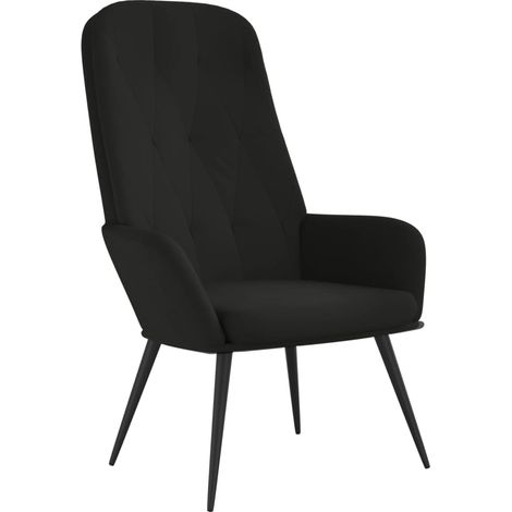 vidaXL Sedia Relax Nero in Velluto (1/5)