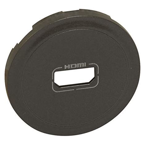 Enjoliveur Céliane pour prise audio et video HDMI - finition graphite (1/3)