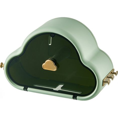 Porte-Rouleau de Toilette Murale avec Crochets Latéraux Imperméable pour Salle de Bain Vert Avocat Moderne (1/5)