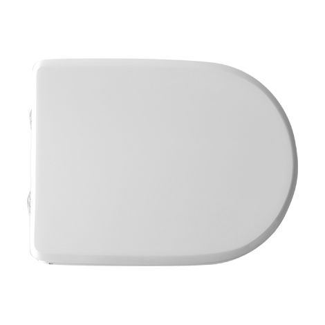 Abattant WC pour WC Astra Hi-fi 43,5-49x36 cm abattant WC blanc en bois stabilise' moule' en polyester avec charnie'res re'glables