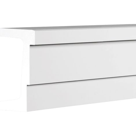 Architrav 404102 Profhome Fassadenprofil Stuckleiste Außenstuck Modernes Design weiß 2 m