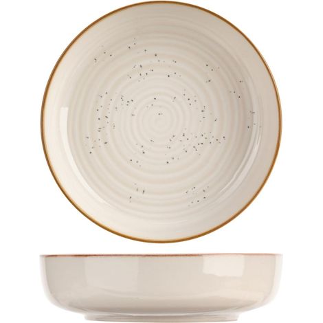 Assiette creuse BALTIC Vanilla-Grès-D18,5XH5CM-Lot de 6, Vanillia (1/5)